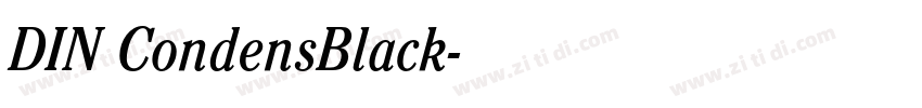 DIN CondensBlack字体转换 DIN CondensBlack字体转换